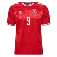 Billiga Danmark Rasmus Hojlund #9 Hemma fotbollskläder EM 2024 Kortärmad